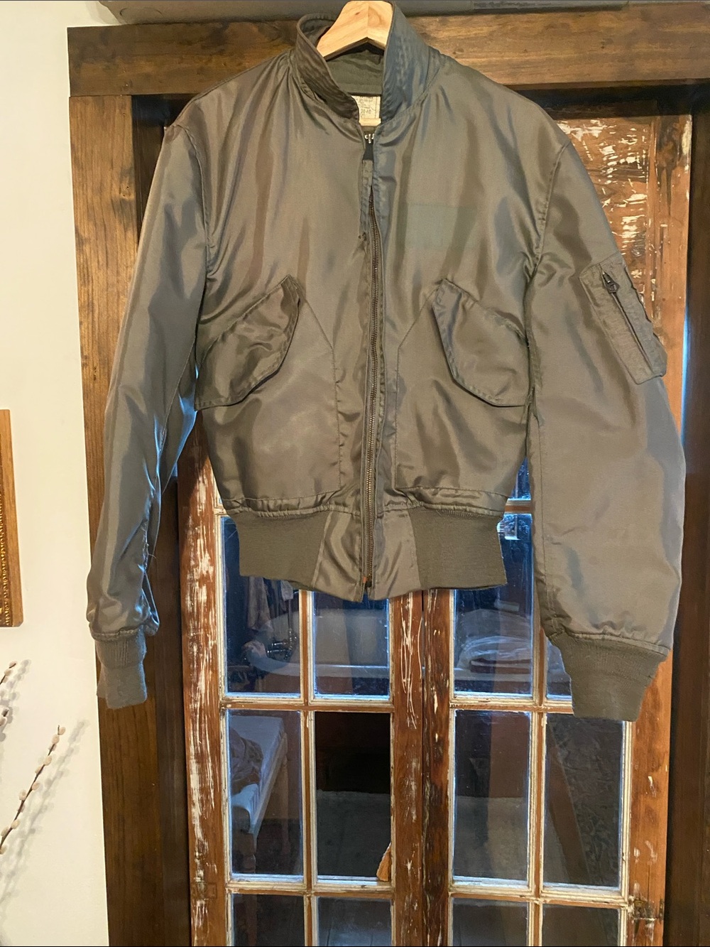 Men’s Military Olive Green Bomber Jacket - Brand Unknown